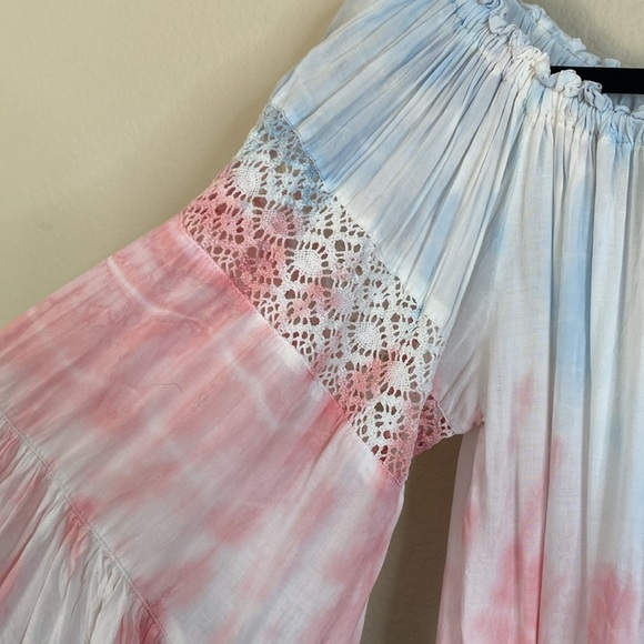 Surf Gypsy tie dyed boho flowy top women’s M EUC runs big - Picture 4 of 5